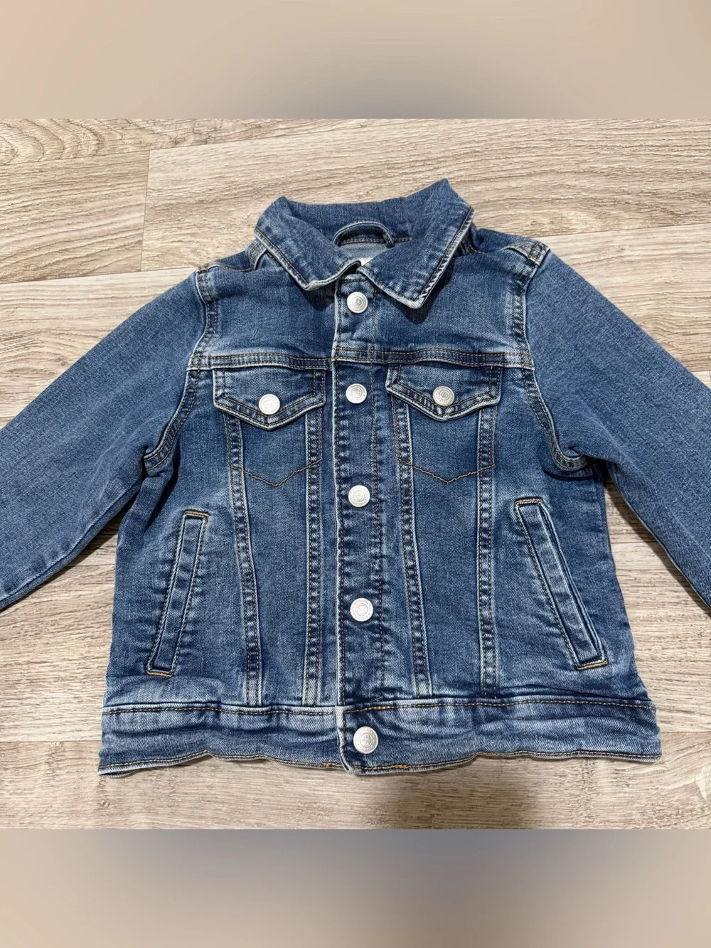 Old Navy Boys Classic Blue Button Front Denim Jacket Size 5T
